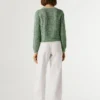 Pullover mit Rundhalsausschnitt und Ajourmuster
