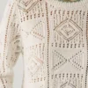 Pullover mit Rundhalsausschnitt und Ajourmuster Pullover mit Rundhalsausschnitt und Ajourmuster
