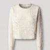 Pullover mit Rundhalsausschnitt und Ajourmuster Pullover mit Rundhalsausschnitt und Ajourmuster