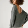 Pullover mit U-Ausschnitt und Rippmuster Pullover mit U-Ausschnitt und Rippmuster