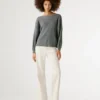 Pullover mit U-Ausschnitt und Rippmuster Pullover mit U-Ausschnitt und Rippmuster