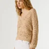 Pullover mit V-Ausschnitt und Ajourmuster Pullover mit V-Ausschnitt und Ajourmuster