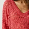 Pullover mit V-Ausschnitt und Ajourmuster Pullover mit V-Ausschnitt und Ajourmuster