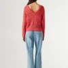 Pullover mit V-Ausschnitt und Ajourmuster Pullover mit V-Ausschnitt und Ajourmuster