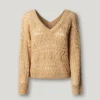 Pullover mit V-Ausschnitt und Ajourmuster Pullover mit V-Ausschnitt und Ajourmuster