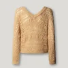 Pullover mit V-Ausschnitt und Ajourmuster Pullover mit V-Ausschnitt und Ajourmuster