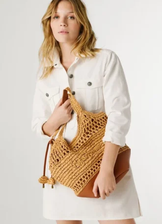 Raffia-Tragetasche