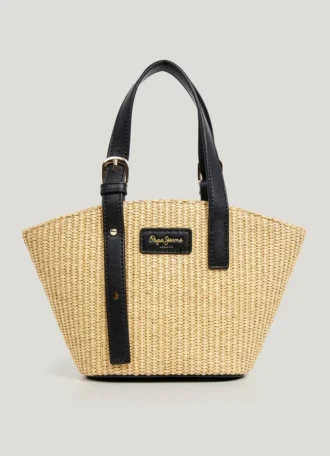Raffia-Umhängetasche