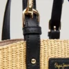 Raffia-Umhängetasche