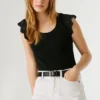 Ärmellose gerippte Bluse Ärmellose gerippte Bluse