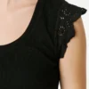 Ärmellose gerippte Bluse Ärmellose gerippte Bluse