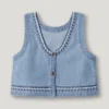 Ärmelloses Denim-Top Ärmelloses Denim-Top