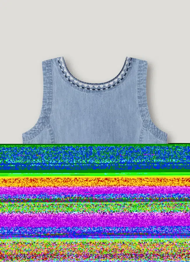 Ärmelloses Denim-Top Ärmelloses Denim-Top