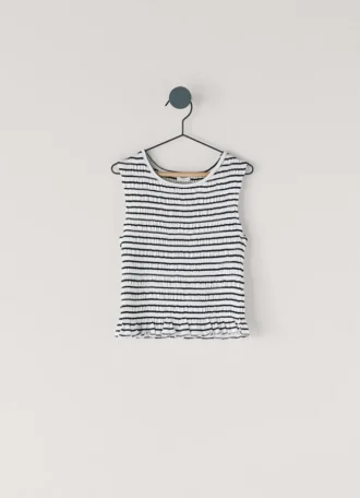 Ärmelloses gestreiftes Oberteil