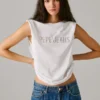 Ärmelloses Shirt mit durchbrochenem Logo