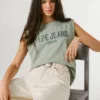 Ärmelloses Shirt mit durchbrochenem Logo