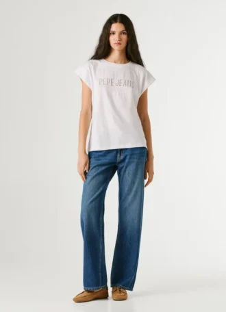 Ärmelloses Shirt mit durchbrochenem Logo