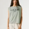 Ärmelloses Shirt mit durchbrochenem Logo