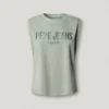 Ärmelloses Shirt mit durchbrochenem Logo