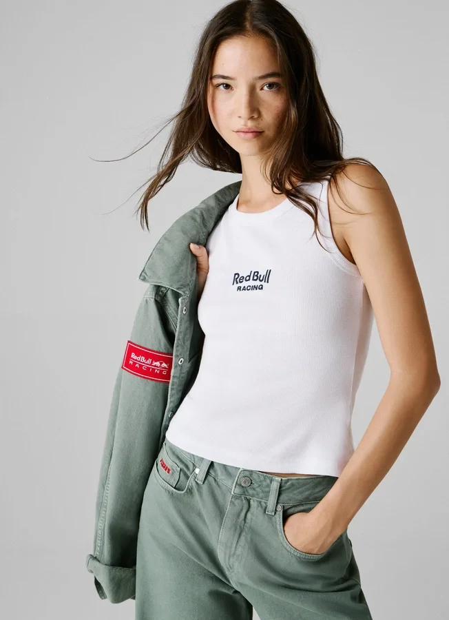 Ärmelloses Top mit Rippbündchen Ärmelloses Top mit Rippbündchen