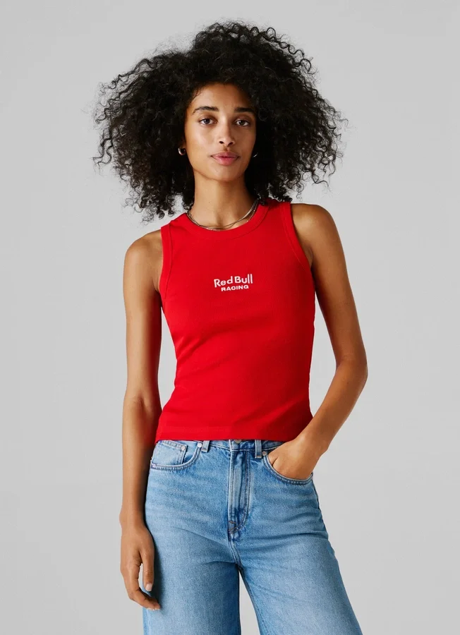 Ärmelloses Top mit Rippbündchen Ärmelloses Top mit Rippbündchen