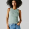 Ärmelloses Top mit Rippbündchen Ärmelloses Top mit Rippbündchen