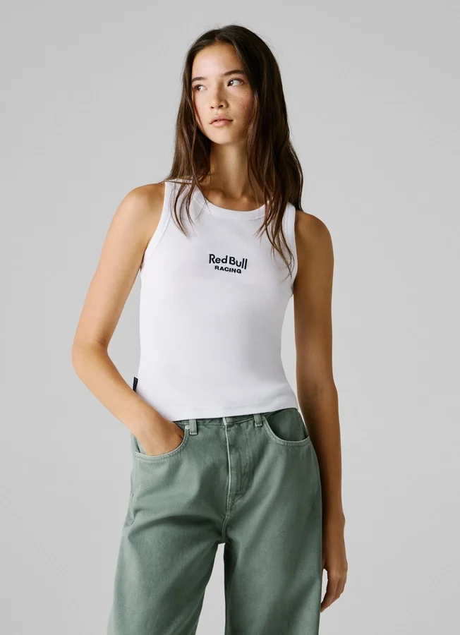 Ärmelloses Top mit Rippbündchen Ärmelloses Top mit Rippbündchen