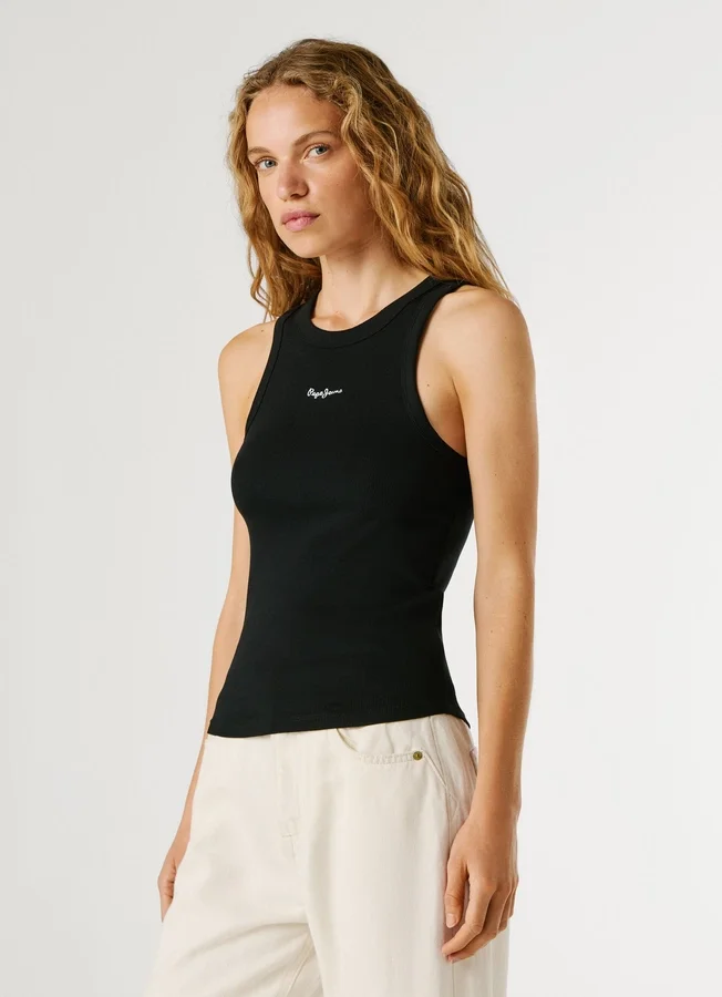 Ärmelloses Top mit Rippbündchen Ärmelloses Top mit Rippbündchen