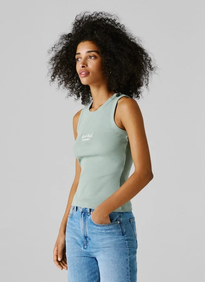 Ärmelloses Top mit Rippbündchen Ärmelloses Top mit Rippbündchen