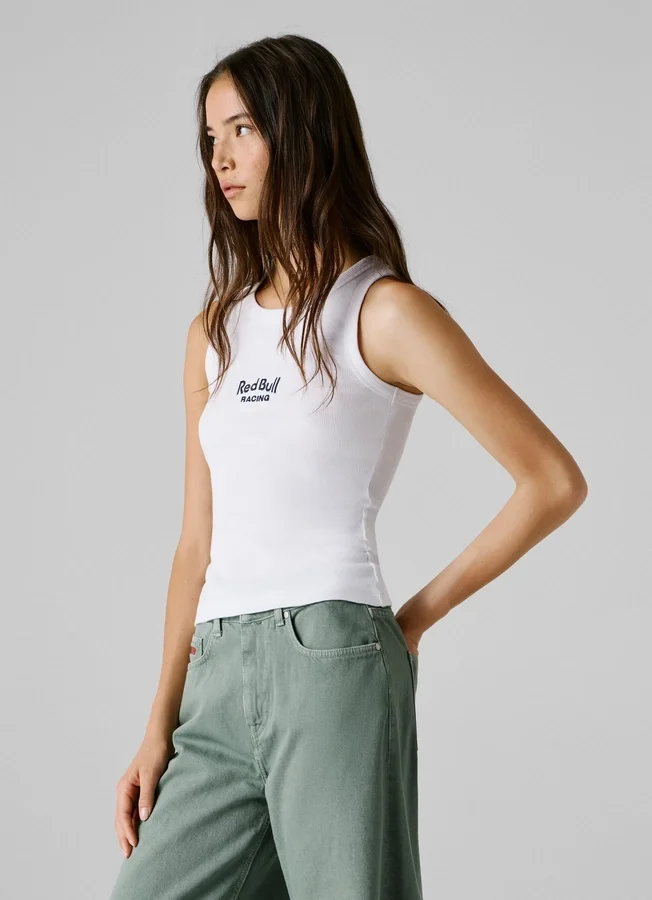 Ärmelloses Top mit Rippbündchen Ärmelloses Top mit Rippbündchen