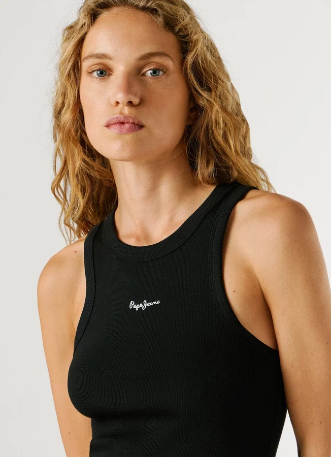 Ärmelloses Top mit Rippbündchen Ärmelloses Top mit Rippbündchen
