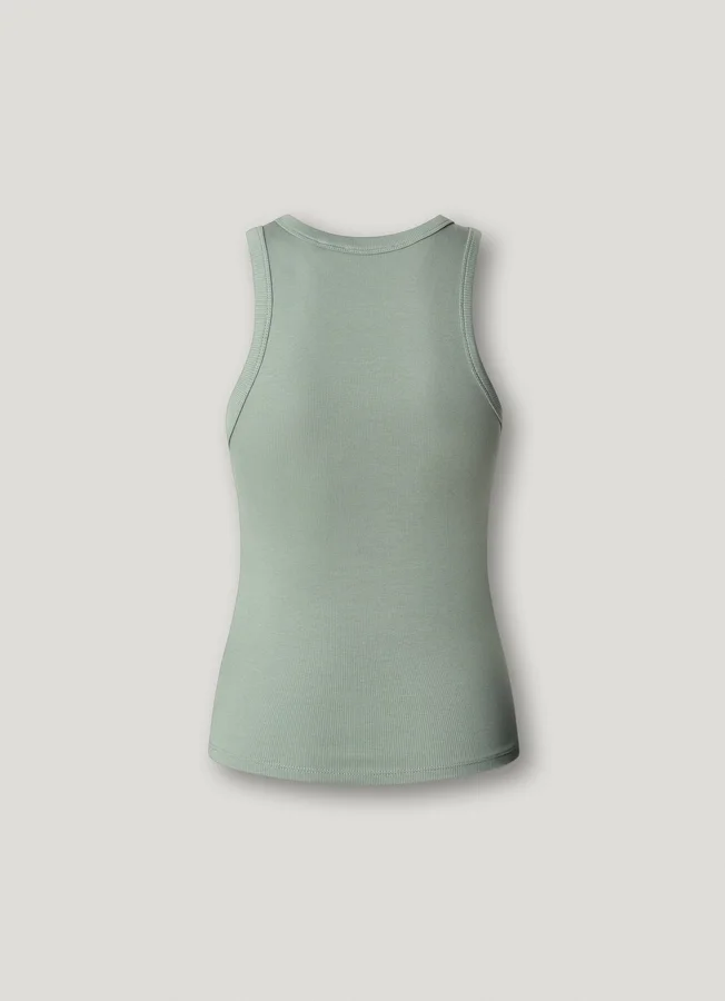 Ärmelloses Top mit Rippbündchen Ärmelloses Top mit Rippbündchen