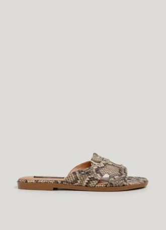 Sandalen mit Animal-Print