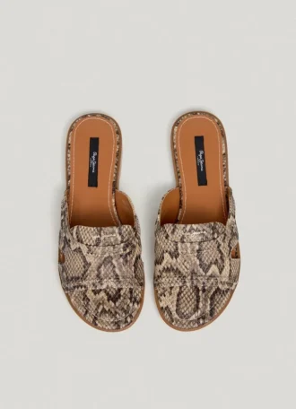 Sandalen mit Animal-Print