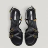 Sandalen mit Animal-Print-Details