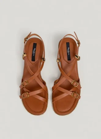 Sandalen mit Animal-Print-Details