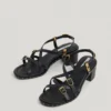 Sandalen mit Animal-Print-Details