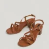 Sandalen mit Animal-Print-Details