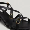 Sandalen mit Animal-Print-Details