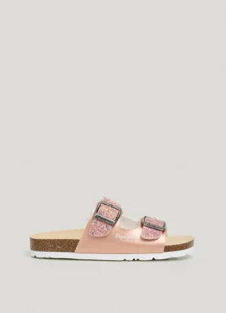 Sandalen mit Glitzer-Details Sandalen mit Glitzer-Details