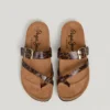 Sandalen mit Tierprint und Schnalle