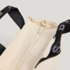 Schultertasche aus Baumwoll-Canvas mit aufgedrucktem Logo