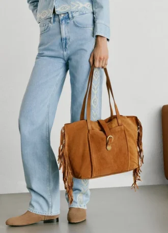 Shopper-Tasche aus Wildleder