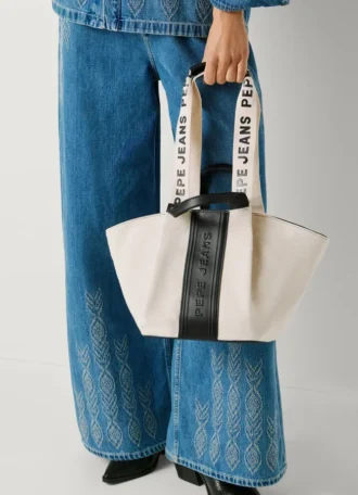 Shopper-Tasche mit geprägtem Logo