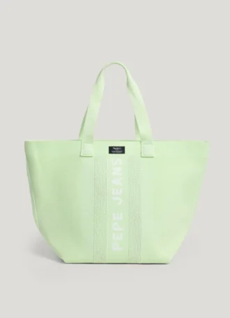 Shopper-Tasche mit Logo-Print