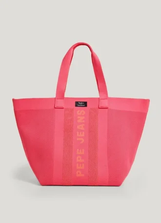 Shopper-Tasche mit Logo-Print