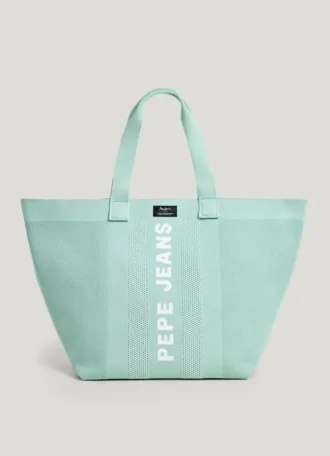 Shopper-Tasche mit Logo-Print