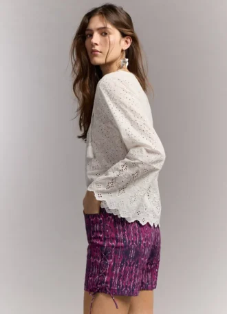 Shorts mit abstraktem Print