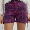 Shorts mit abstraktem Print