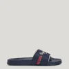 Slider-Sandalen mit Logo
